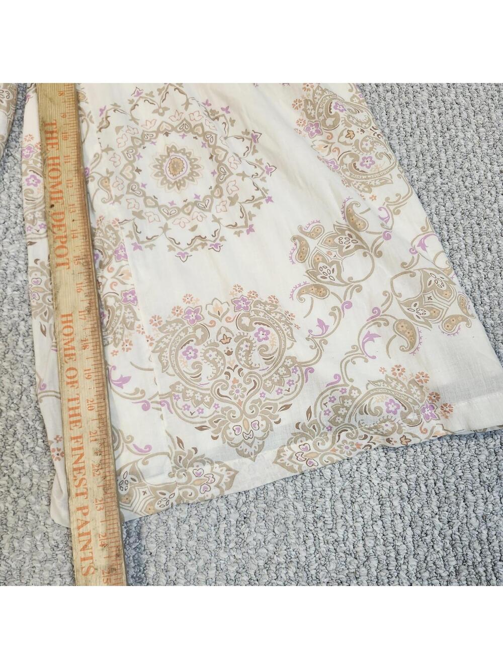 American Eagle Wide Leg Strapless Jumpsuit Beige Paisley Floral Print Large NWT - Picture 7 of 11
